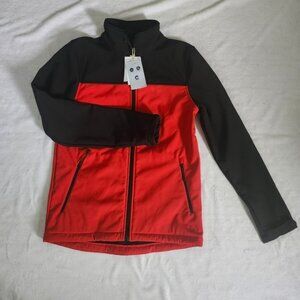 Mountain Warehouse Womens Soft Shell Zip Up Fleece Lined Jacket Xs Red Black